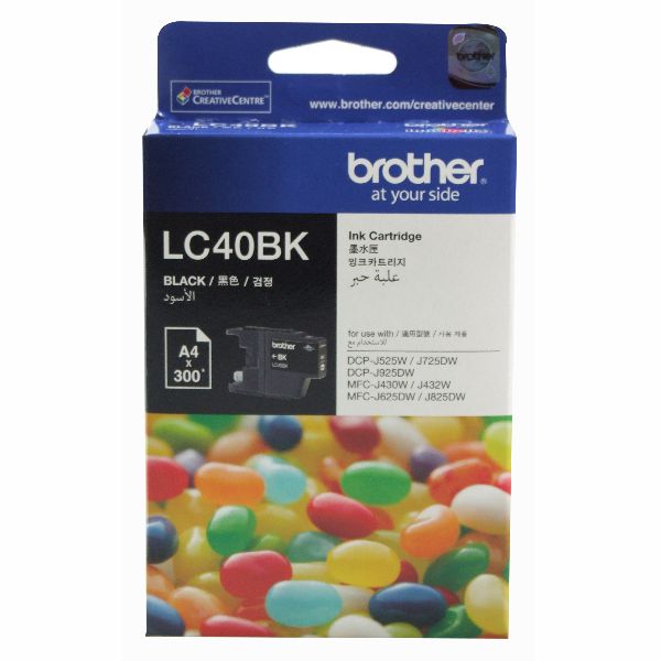 Brother LC40BK Black Ink Cartridge LC-40BK