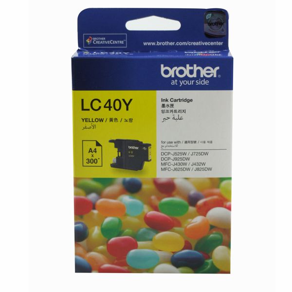 Brother LC40Y Yellow Ink Cartridge LC-40Y