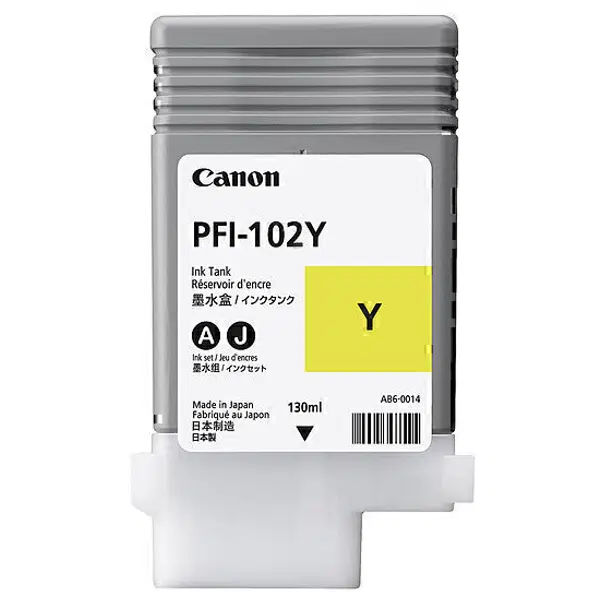 Canon PFI102Y Yellow Ink Cartridge PFI102Y
