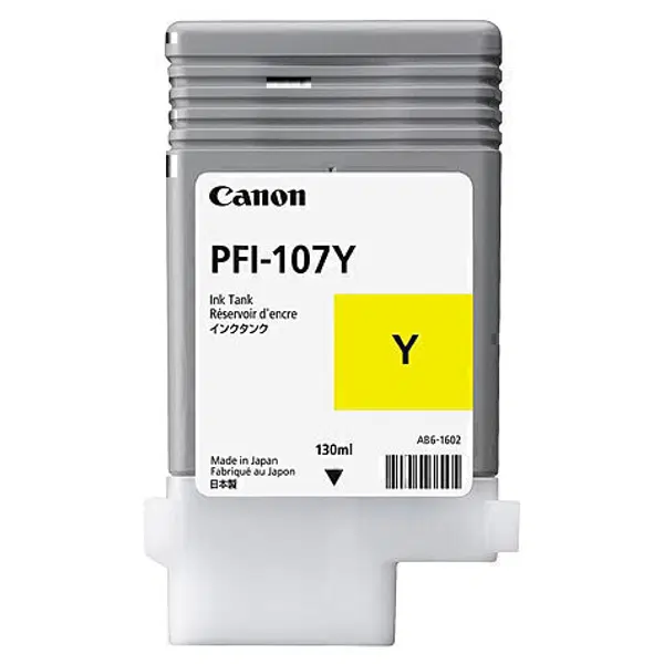 Canon PFI107Y Yellow Ink Cartridge PFI107Y