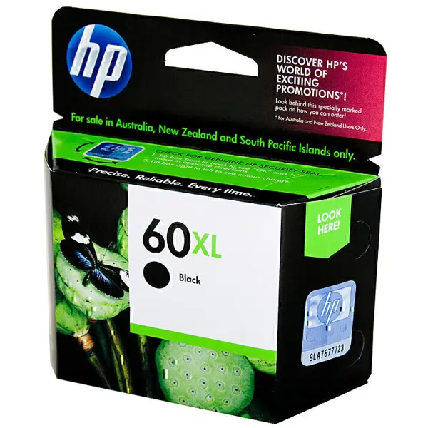 HP #60XL Black Ink Cartridge CC641WA