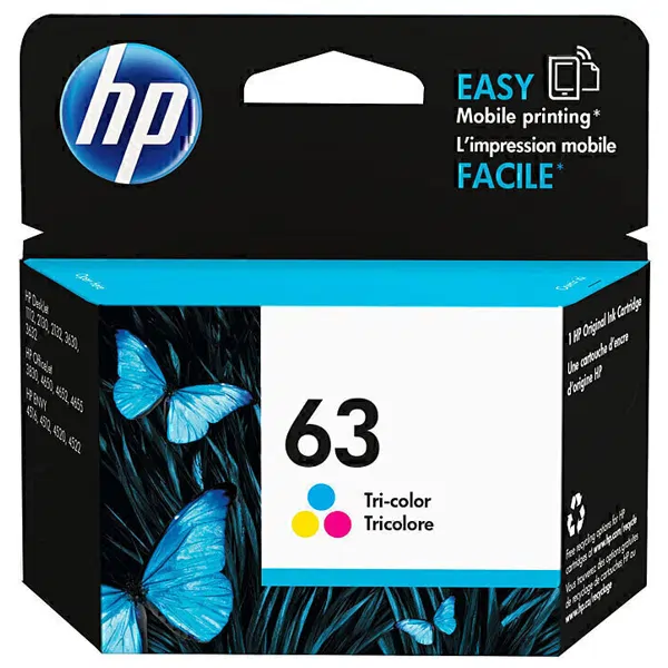 HP #63 Tri Colour Ink Cartridge F6U61AA