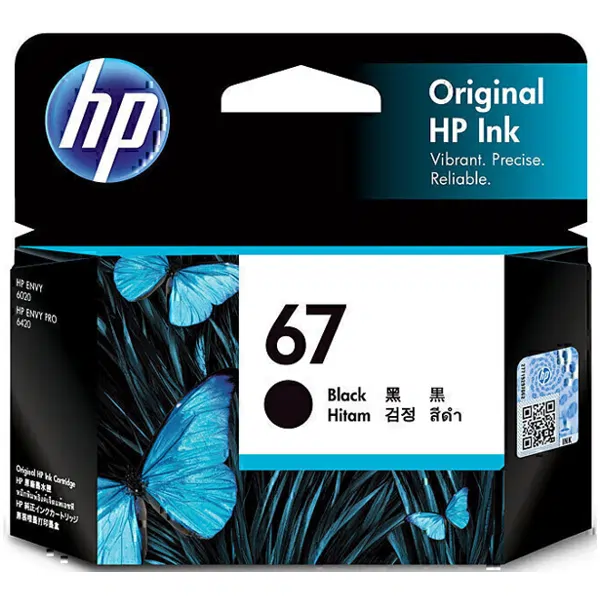 HP #67 Black Ink Cartridge 3YM56AA