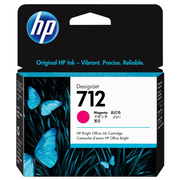 HP #712 29ml Magenta Ink Cartridge 3ED68A