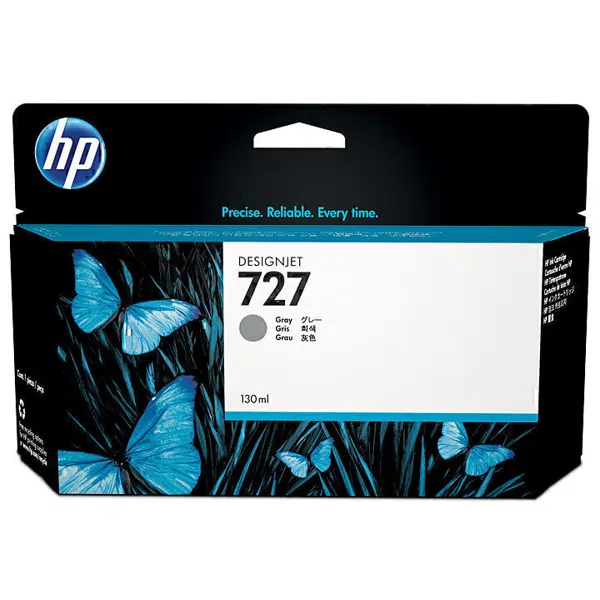 HP #727 130ml Grey Ink Cartridge 3WX15A