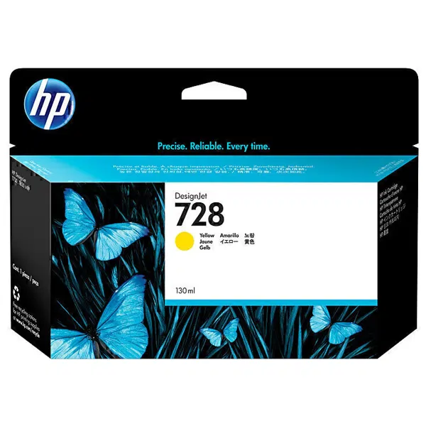 HP #728 130ml Yellow Ink Cartridge F9J65A
