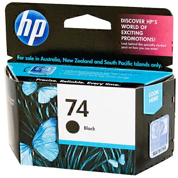 HP #74 Black Ink Cartridge CB335WA