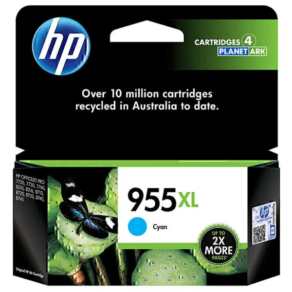 HP #955XL Cyan High Yield Ink Cartridge L0S63AA