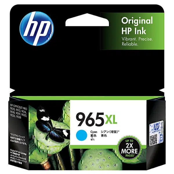HP #965XL Cyan High Yield Ink Cartridge 3JA81AA