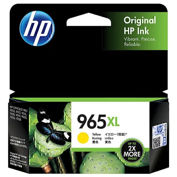 HP #965XL Yellow High Yield Ink Cartridge 3JA83AA