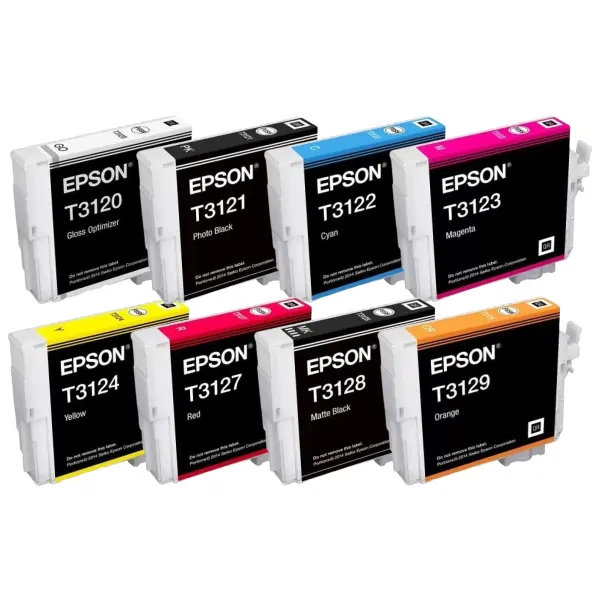 8 Pack – T3120-T3129 Ink Combo (1GO,1PBK,1C,1M,1Y,1R,1MBK,1O)