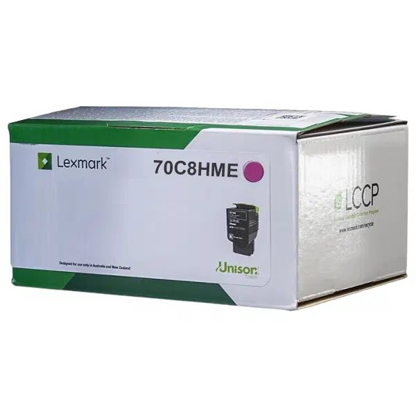 Lexmark 708HM (70C8HME) High Yield Magenta Toner Cartridge 70C8HME