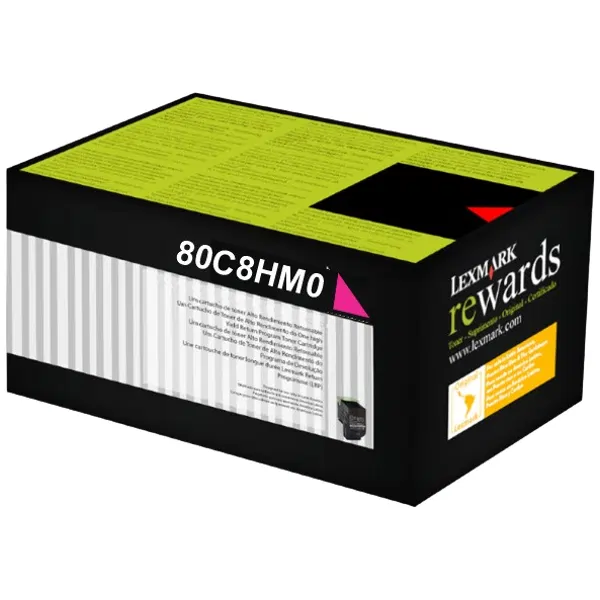 Lexmark 80C8HME High Yield Magenta Toner Cartridge 80C8HME