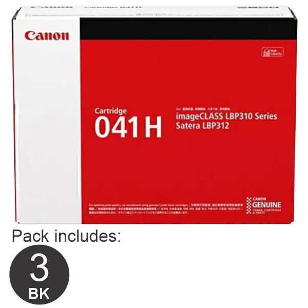 3 x Canon CART041HY Black High Yield Toner Cartridge