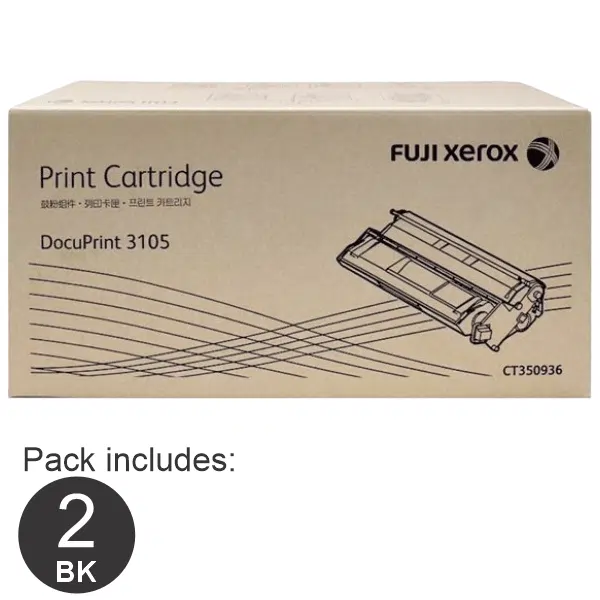 2 x Fuji Xerox CT350936 Black Toner Cartridge CT350936