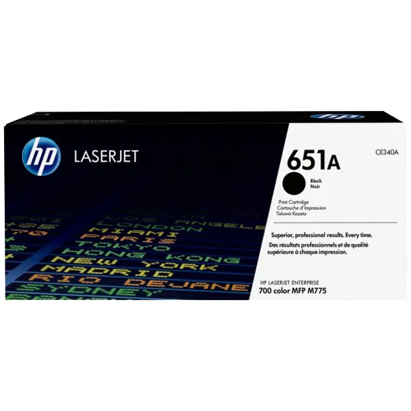 HP #651A Black Toner Cartridge CE340A