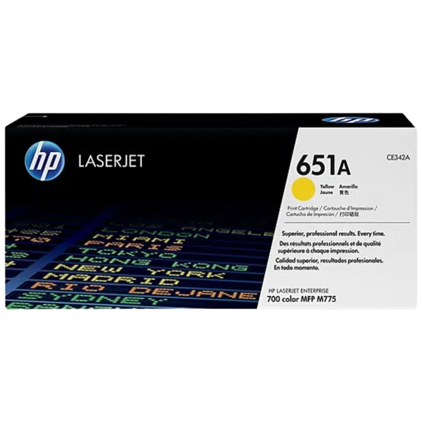HP #651A Yellow Toner Cartridge CE342A