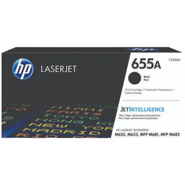 HP #655A Black Toner Cartridge CF450A