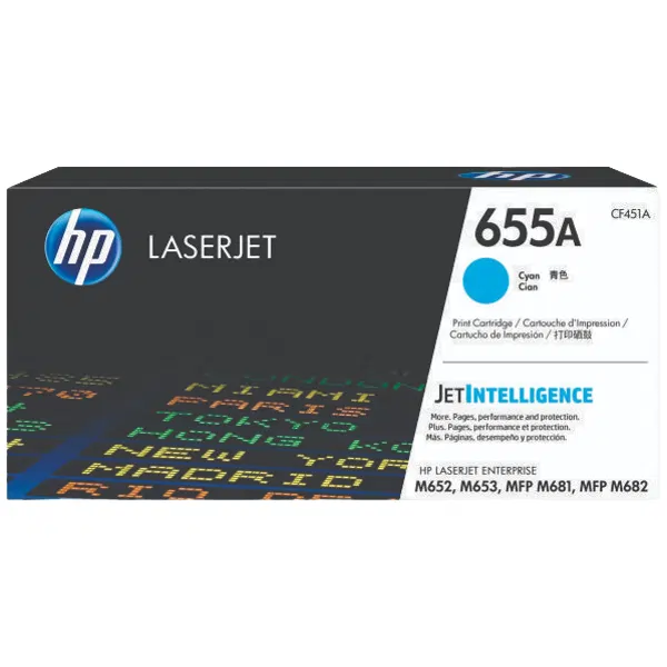 HP #655A Cyan Toner Cartridge CF451A