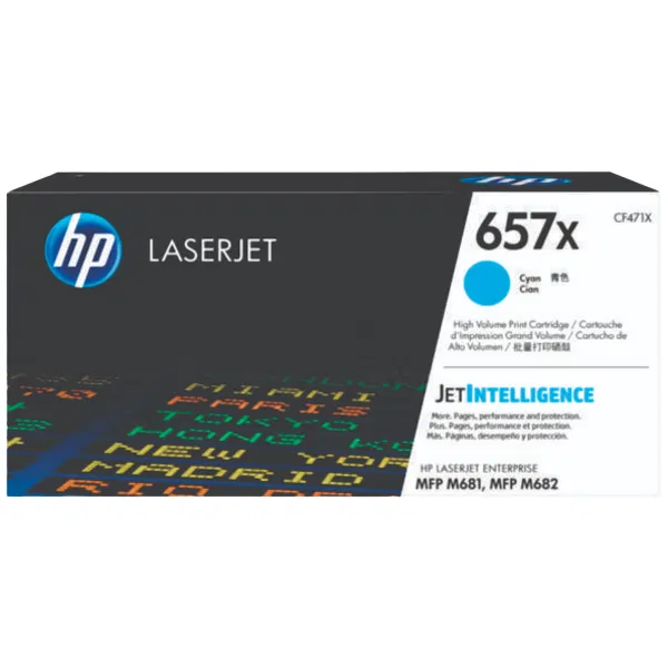 HP #657X Cyan Toner Cartridge CF471X