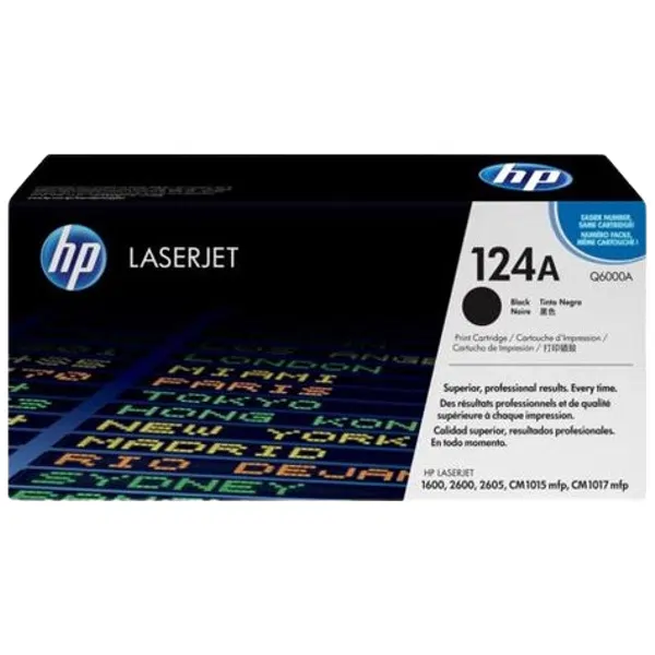 HP #124A Black Toner Cartridge Q6000A