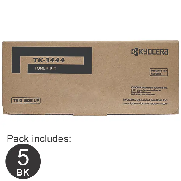 5 x Kyocera TK3444 Black Toner Cartridge TK-3444