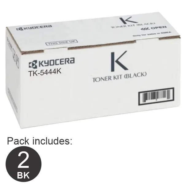 2 x Kyocera TK5444 Black Toner Cartridge TK-5444K