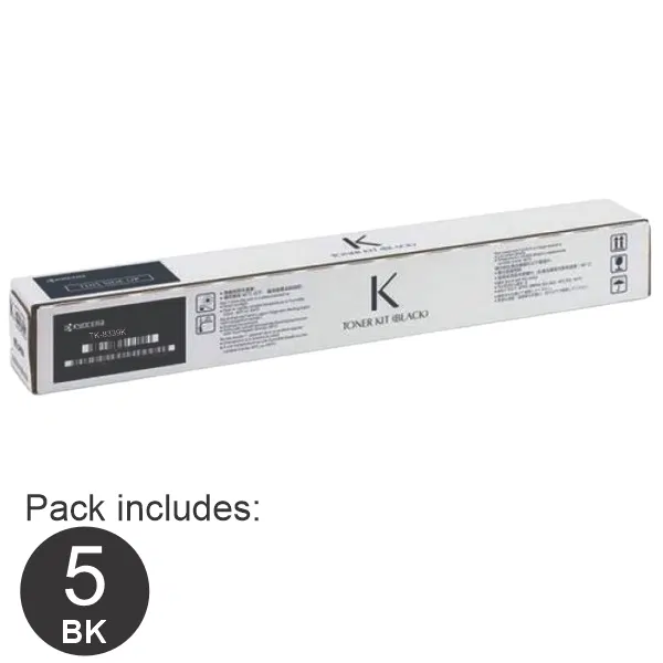 5 x Kyocera TK8339 Black Toner Cartridge TK-8339K