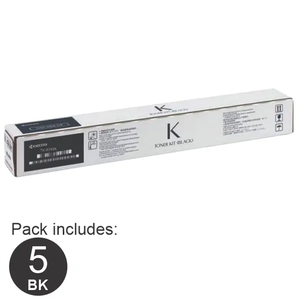 5 x Kyocera TK8349 Black Toner Cartridge TK-8349K
