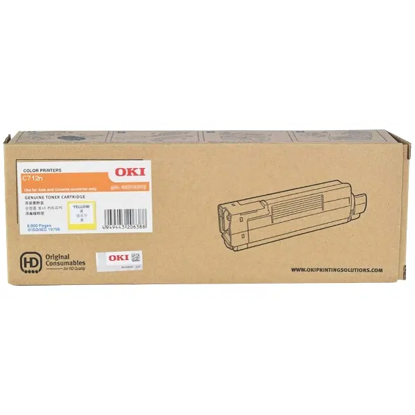 OKI C712N Yellow Toner Cartridge 46507609