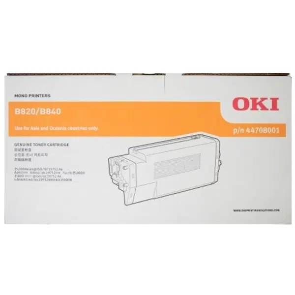 OKI B820 Black Toner Cartridge 44708001