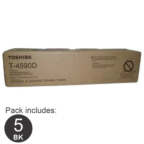 5 x Toshiba T4590 Black Toner Cartridge T4590