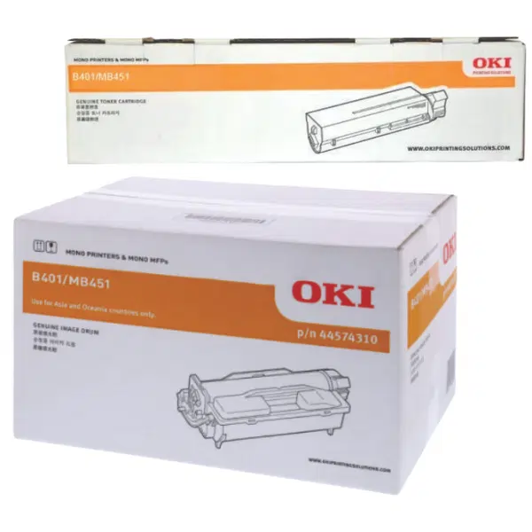 Oki MB451 Drum Unit & OKI MB451 Black Toner Cartridge 44574310 44992406