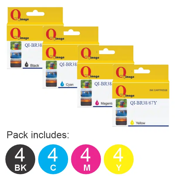 16 Pack – Compatible Brother LC38/LC67 (1BK,1C,1M,1Y) Ink Cartridges