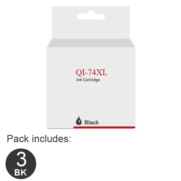3 x Compatible HP #74XL Black Ink Cartridge CB336W