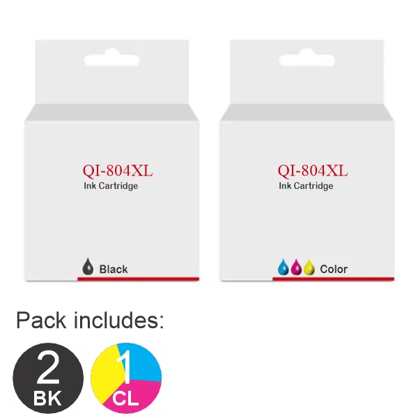 3 Pack – Compatible HP #804XL Black & #804XL Tri Colour (2BK,1CL) High Yield Ink Cartridges Value Pack